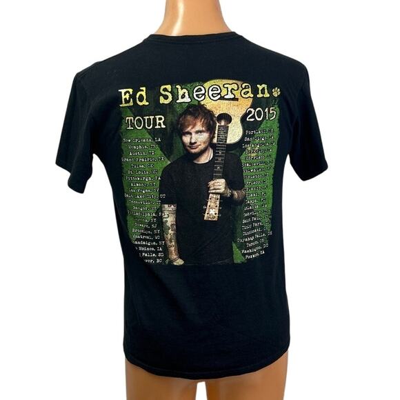 2015 Ed Sheeran Mens Medium The X Tour Crew Neck Short Sleeve Tee Shirt - Picture 3 of 4